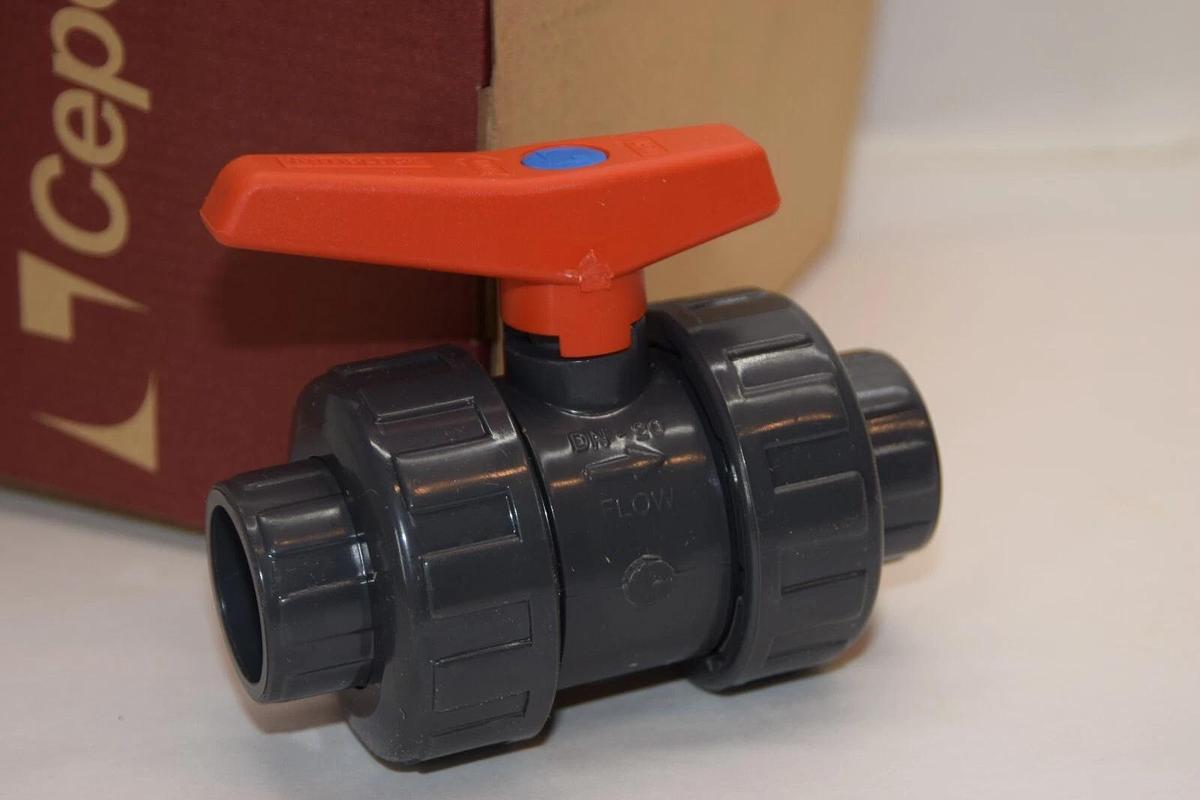 (NEW) CEPEX Hayward CPX21998 3/4" PVC STD HDPE/EPDM 240psi Ball Valve
