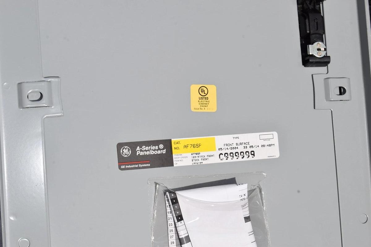 Used General Electric GE A-Series II Panelboard Panel AQF3424JBX 400A 208y/120 3ph 4w