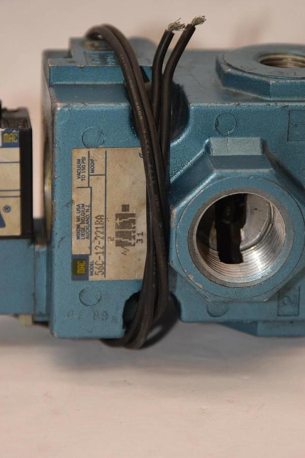 (NEW) MAC VALVES 56C-12-221BA Pneumatic Valve With 130B-221BAAA Solenoid Valve