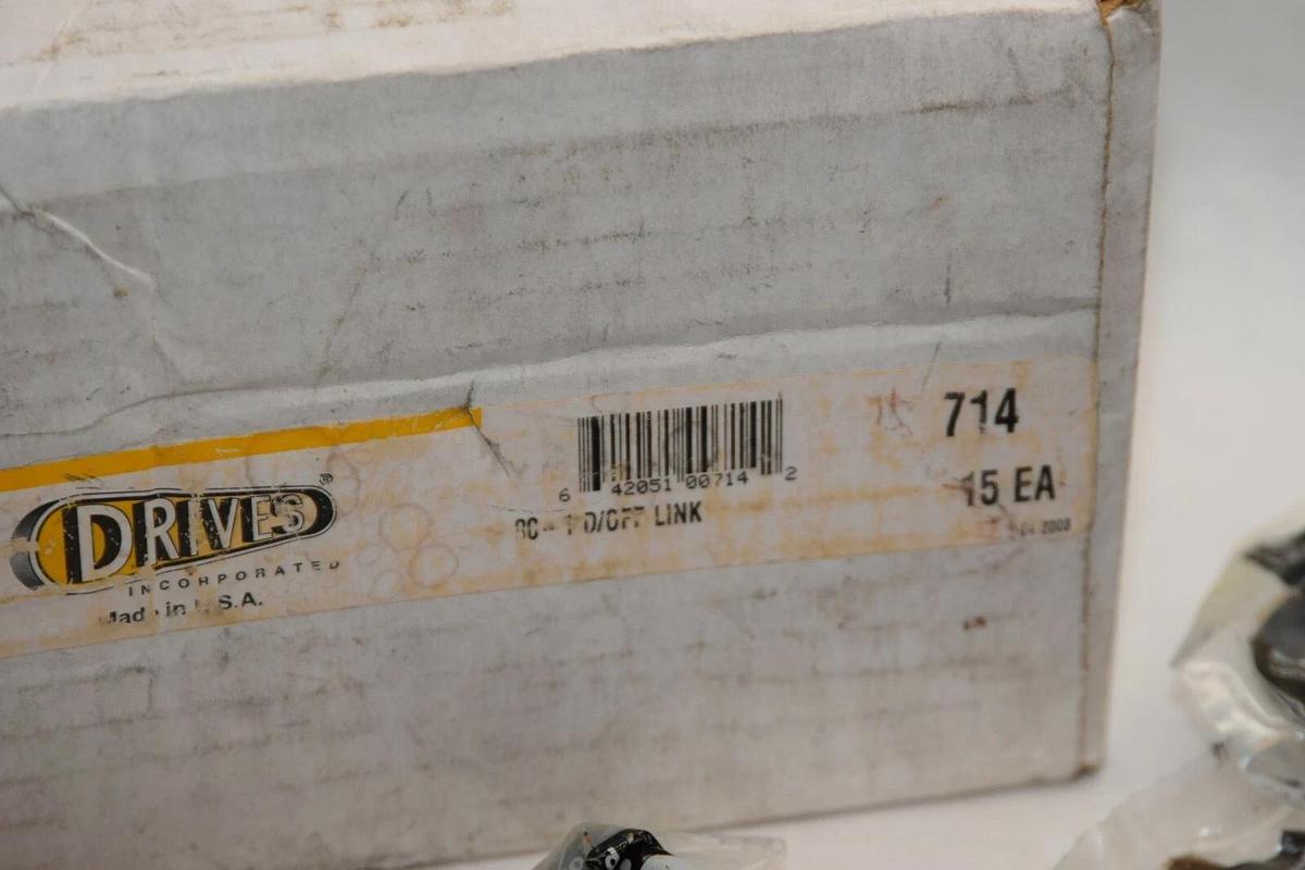 NEW Box of 15) DRIVES INCORPORATED 80-1D/OFF 80-1 Link Cottered Connecting Link