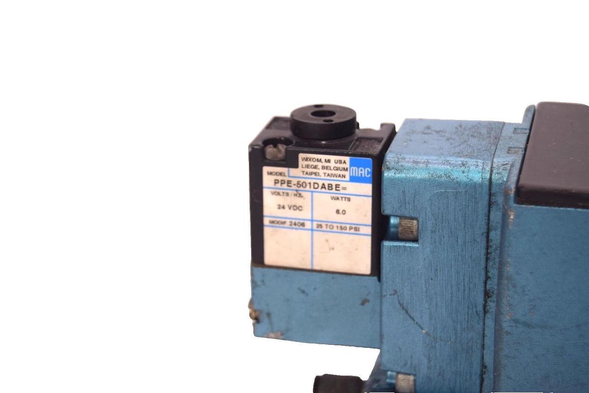 MAC VALVE 6613A-222-PP-501DA , 6613A-000-PP-501DA 85-105psi Pneumatic Valve NOS