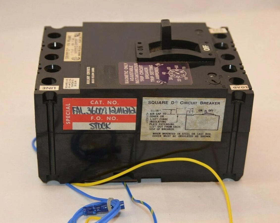 (NEW) SQUARE D FAL3600712M1212 7A 7 Amp 7 A 600V 3P Circuit Breaker
