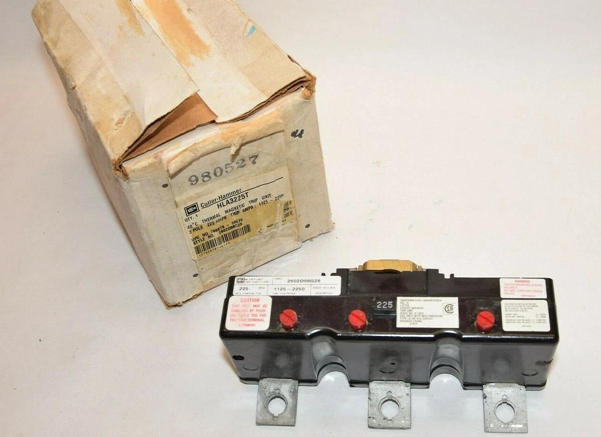 (NEW) CUTLER HAMMER HLA3225T 3 Pole 225 Amp A 225A Trip Unit