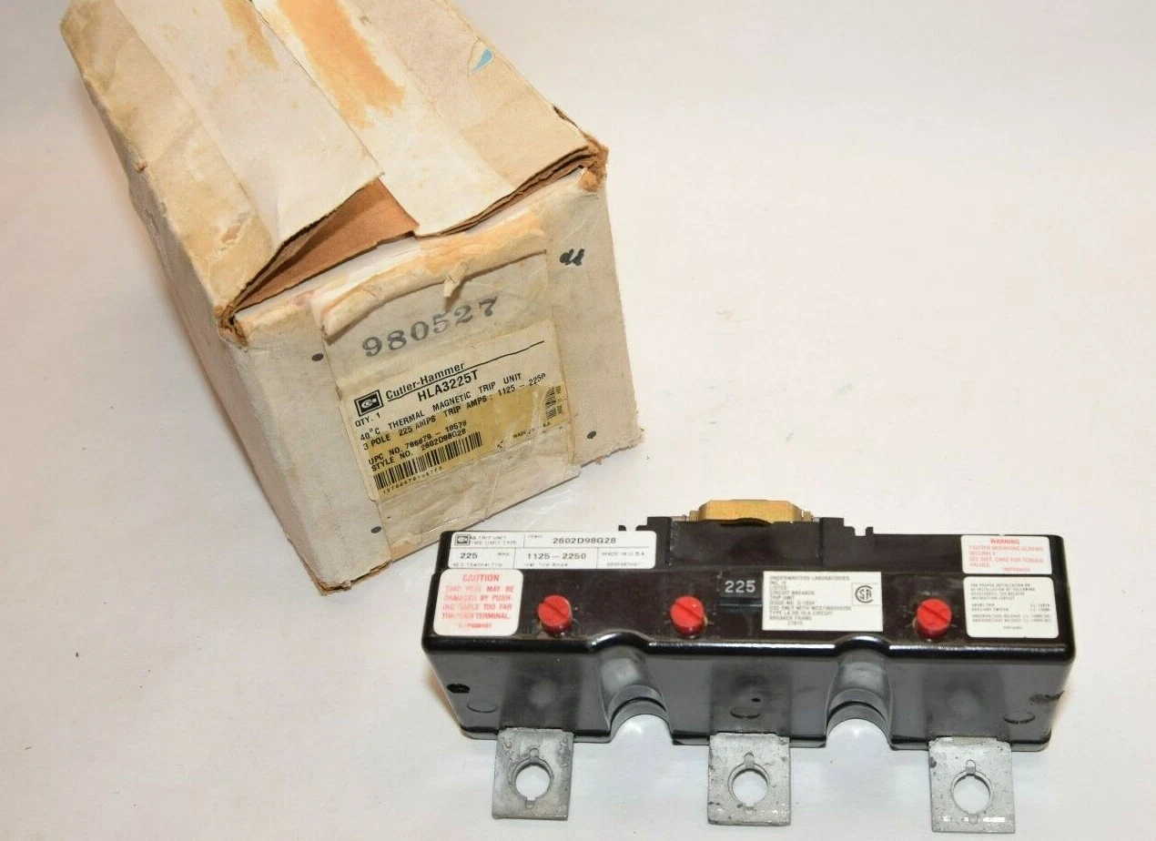(NEW) CUTLER HAMMER HLA3225T 3 Pole 225 Amp A 225A Trip Unit