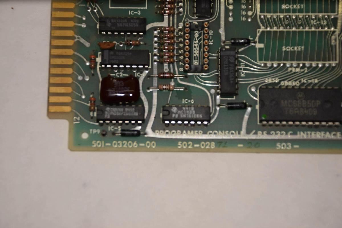 Used GIDDINGS LEWIS 501-03206-00 PROGRAMMER CONSOLE/RS 232 C INTERFACE BOARD