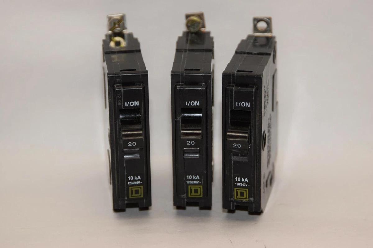 (NEW - Lot of 3) SQUARE D Q0B QOB Issue No. AD-6791 20A 20 Amp A Breaker