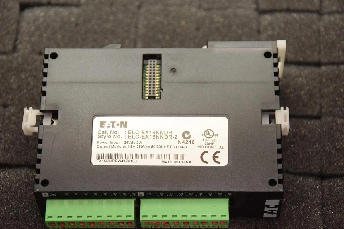 Used Eaton ELC-EX16NNDR-2 Digital Output Module 1.5A 250Vac 24Vdc ELC-EX16NNDR