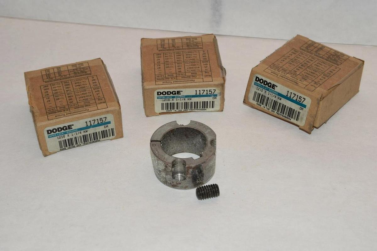 NEW (LOT OF 3) DODGE 117157 1210 x 1-1/4 KW 1-1/4" TAPER LOCK BUSHING