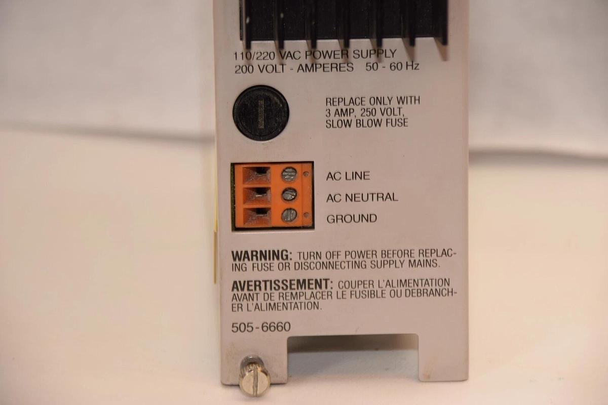 Used TEXAS INSTRUMENTS 505-6660 , 5056660 200V 50/60Hz System 505 Power Supply