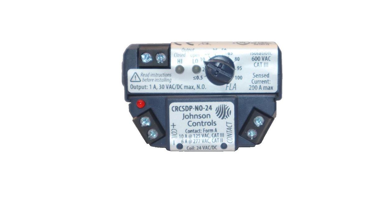 Used JOHNSON CONTROLS CRCSDP-N0-24 , CRCSDPN024 24V Coil 200A Current Relay Switch
