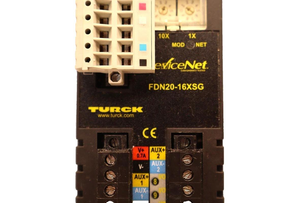 Used TURCK FDN20-16XSG , F0175-15215-3611 Devicenet Bus Interface Module