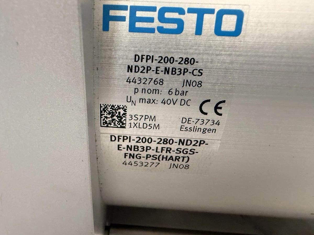 FESTO Cylinder DFPI-200-280-ND2P-E-NB3P-CS Siemens Valve Positioner Linear Act