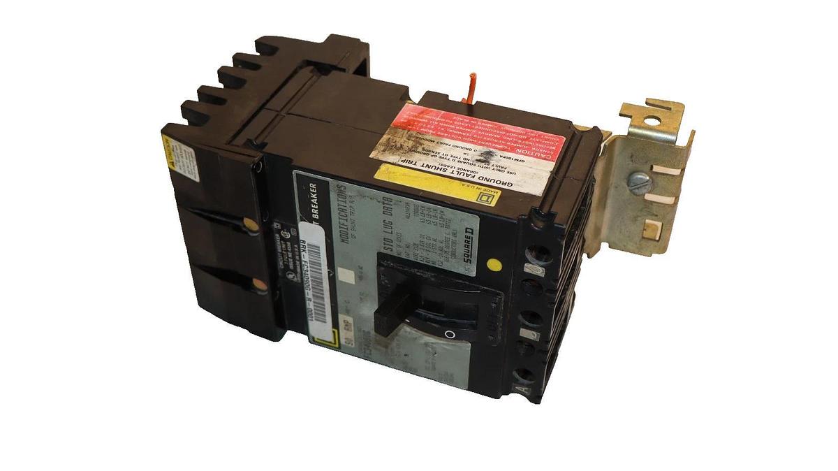 Used Square D 90A 90 Amp Circuit Breaker FC34090G Series 3 Shunt Trip 480VAC