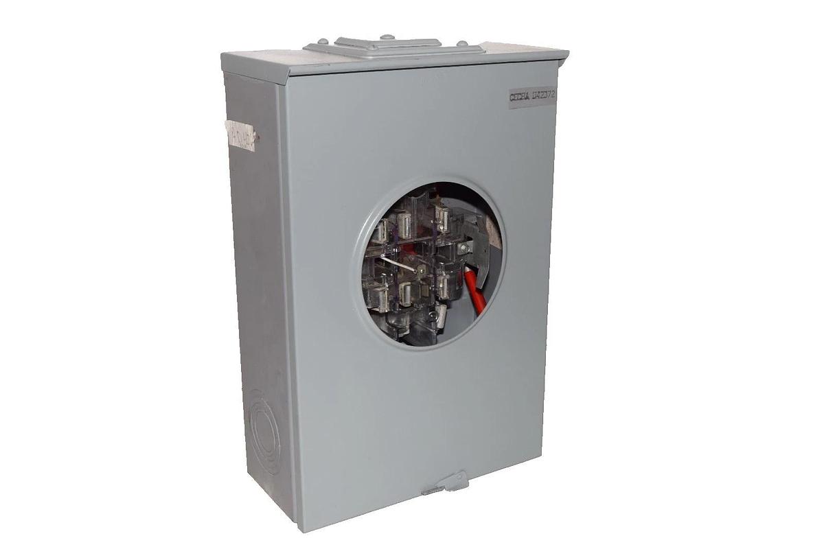 Used Anchor Electric Meter Socket Enclosure U50000 U40000 200A 200 Amp 600v 3ph 4w