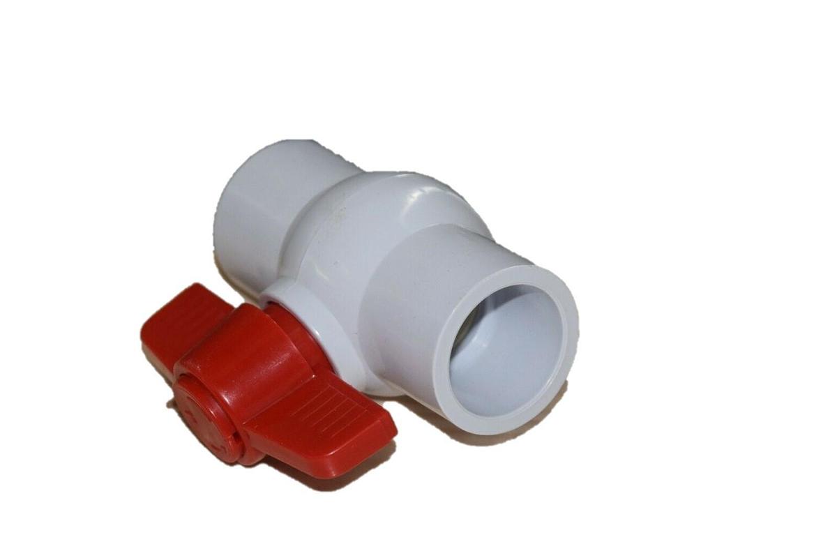 Newval Fluid 1" PVC SCH 40 Ball Valve 1 inch Slip on, Industrial Pool Spa SCH40