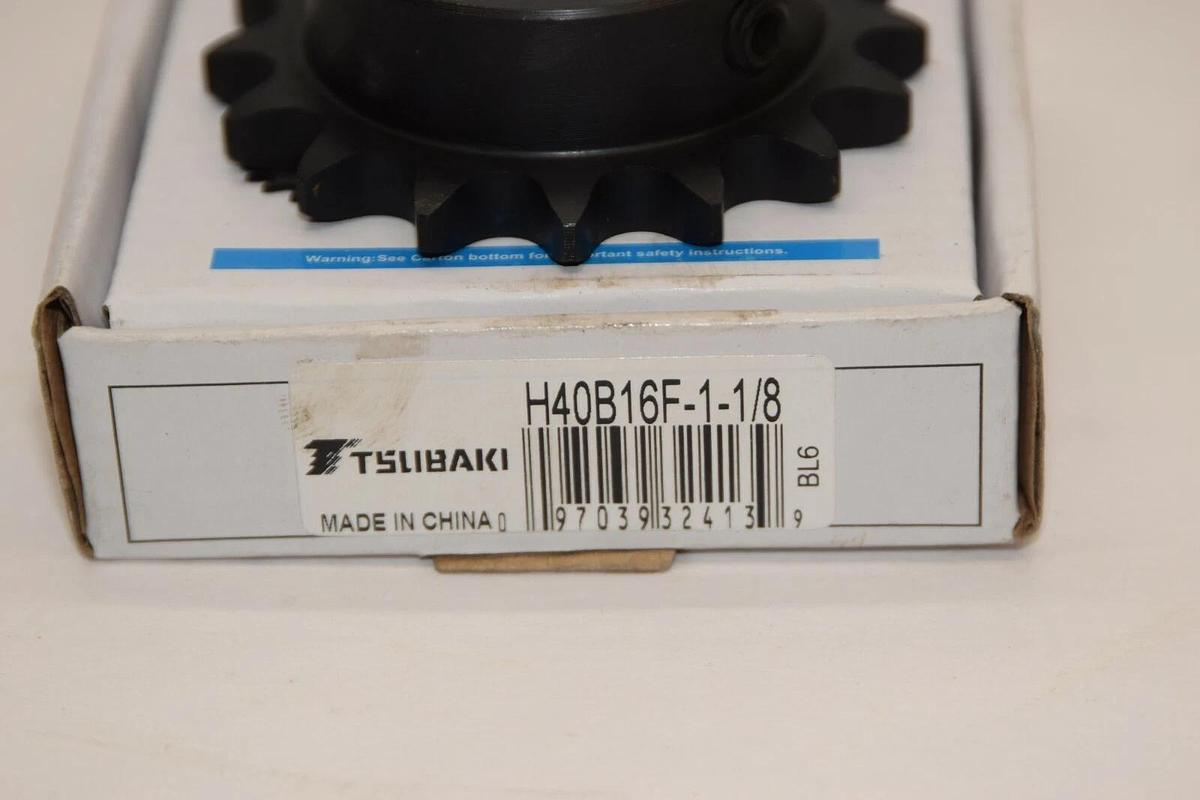 (NEW) TSUBAKI H40B16F-1-1/8 8x8x2.6cm 1-1/8" Bore 16 Teeth Sprocket
