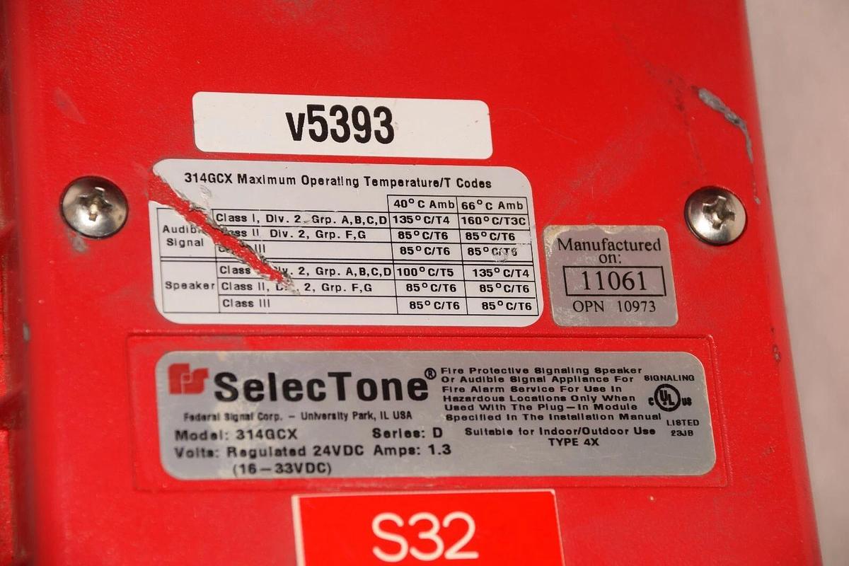 Used Federal Signal Division Selectone 314GCX  314GCX-024R  Audible Signaling device