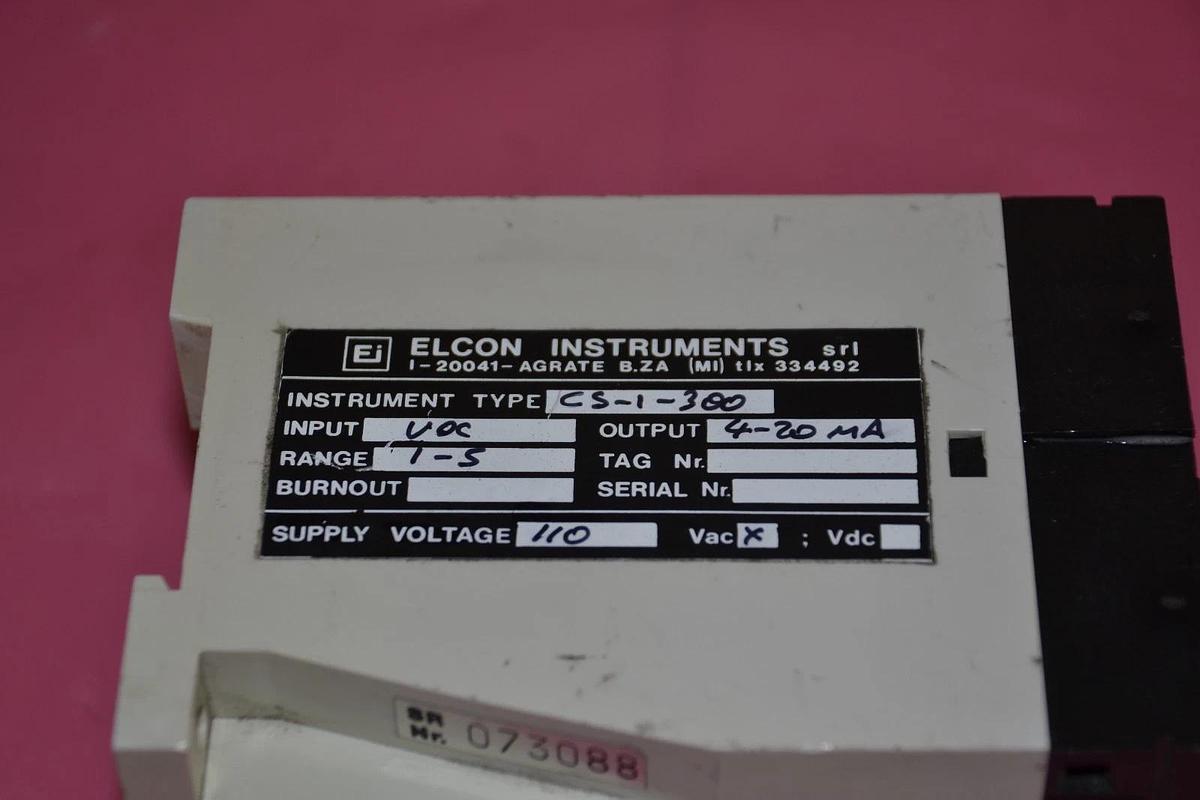 Used Elcon  Signal Tx Conditioning Amplifier Power Supply 300 ser CS-1-300 CS1300