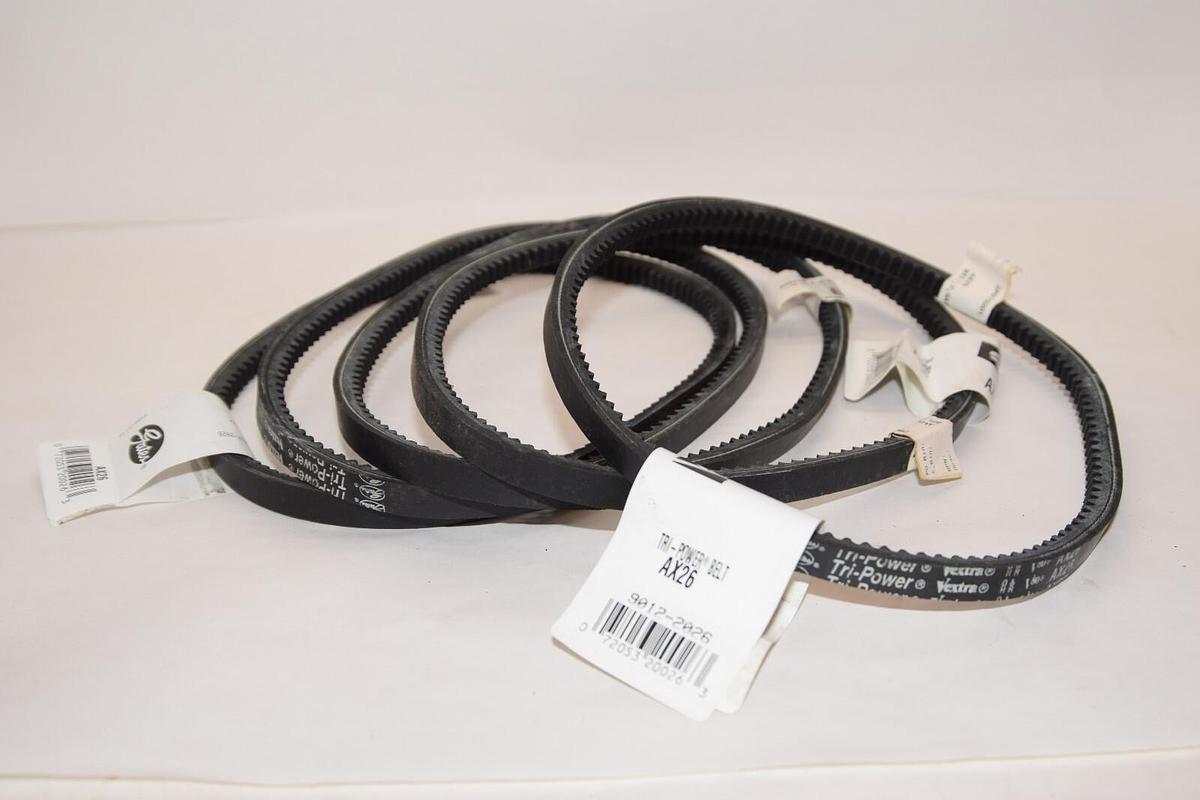 (NEW - Lot of 5) GATES AX26 9012-2026 Tri-Power Cogged V-Belt
