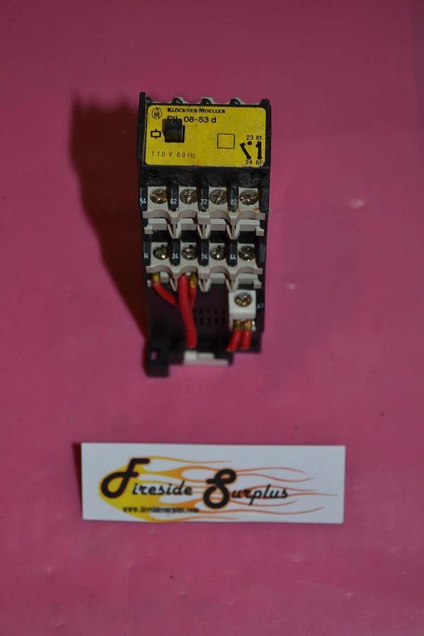 Used KLOCKNER MOELLER CONTACTOR DIL 08-53D DIL08-53D DIL-08-53-D 110V 60 HZ