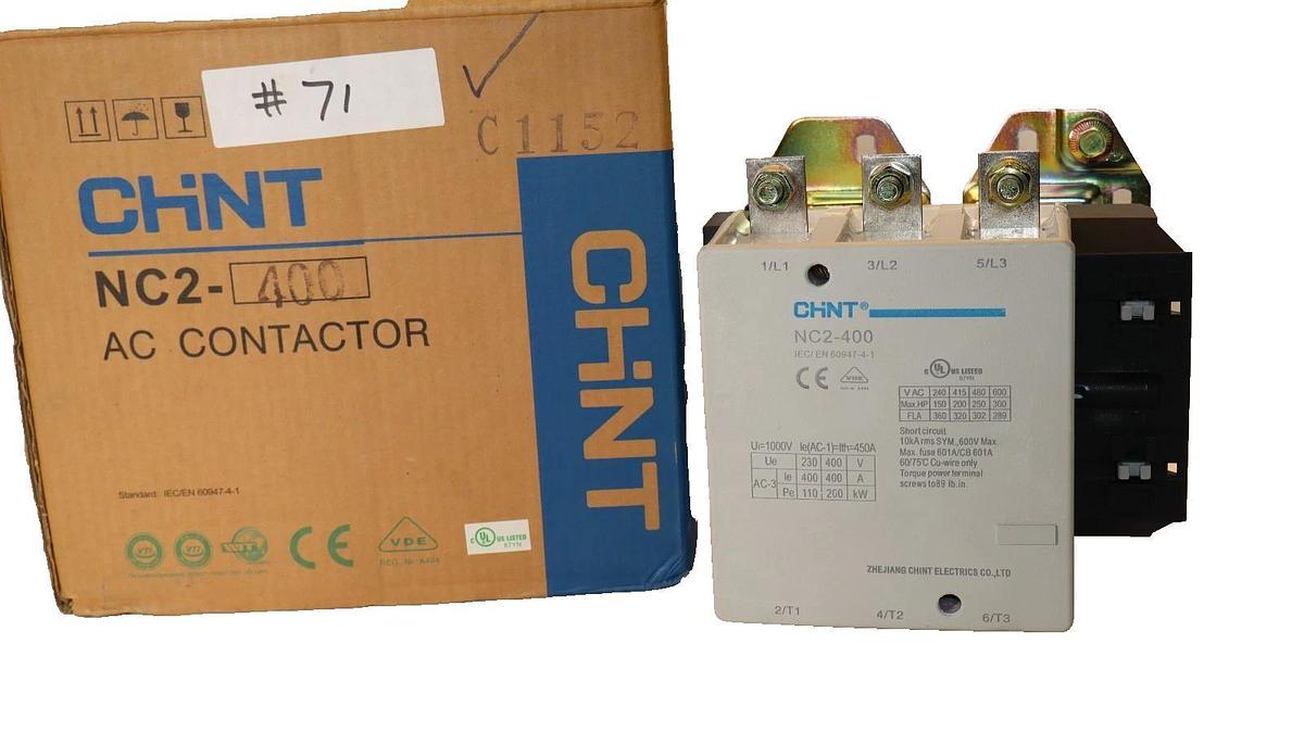 (NEW) CHINT NC2-400 NC2400 NC2.400 120V 50/60Hz AC Contactor