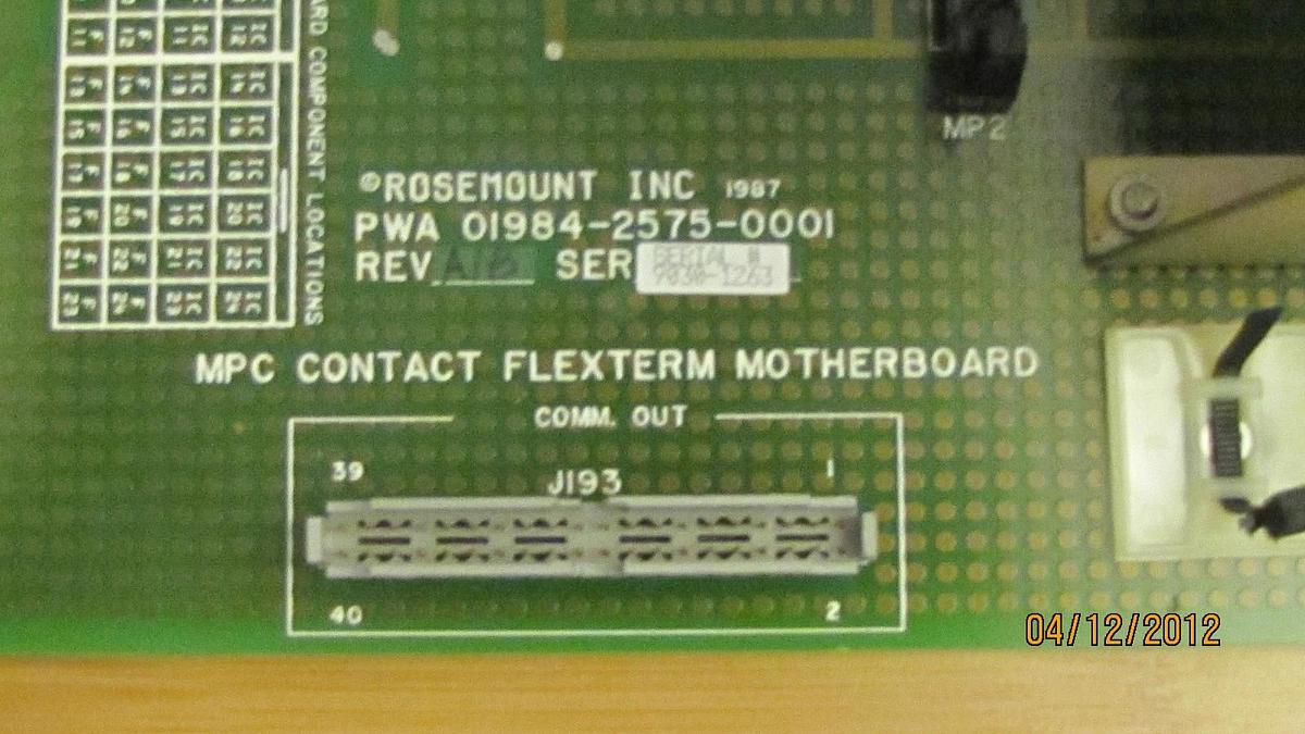 Used ROSEMOUNT RACK DISCRETE FLEXTERM 01984-2576-0001 0198425760001 01984-2575-0001