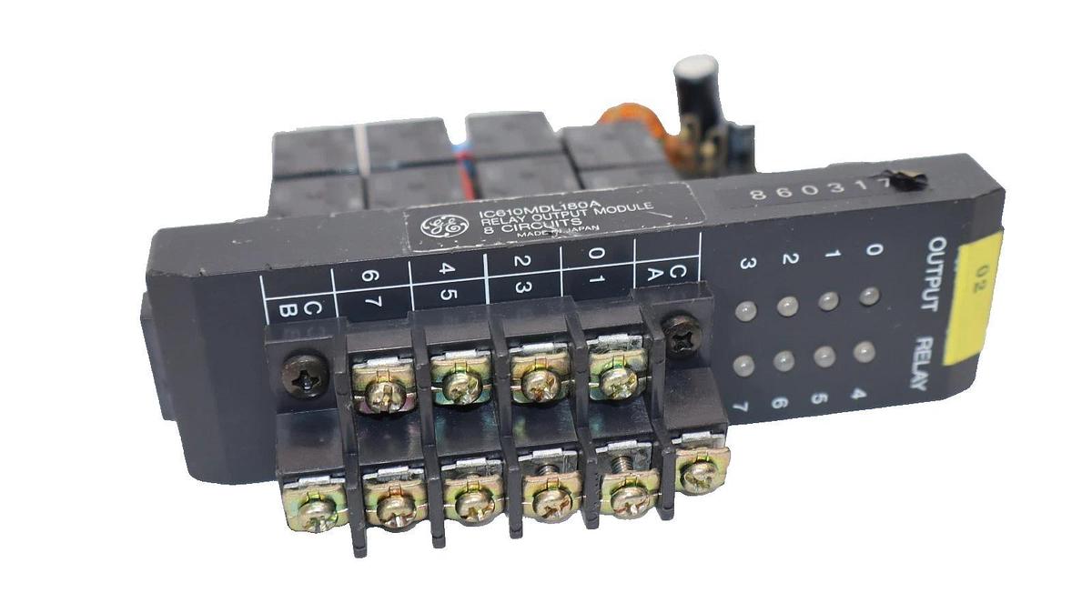 Used General Electric GE Output Module IC610MDL180A 8-Circuits Relay Output Module
