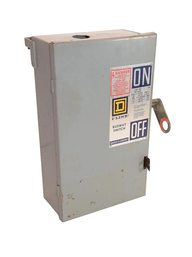 Used SQUARE D PQ3606G PQ-3606 Ser 4 60A 60 Amp 3PH 3W 600V I-Line Busway Unit Switch