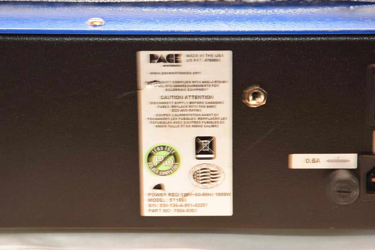 Used PACE ST1600 7008-0302 Programmable Pre-Heater With Built In PCB Holder