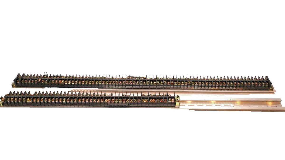 Used (Large Lot) RITTAL Terminal Blocks on DIN Rails CT-15S CT-15L CT-15/S CT-15/L