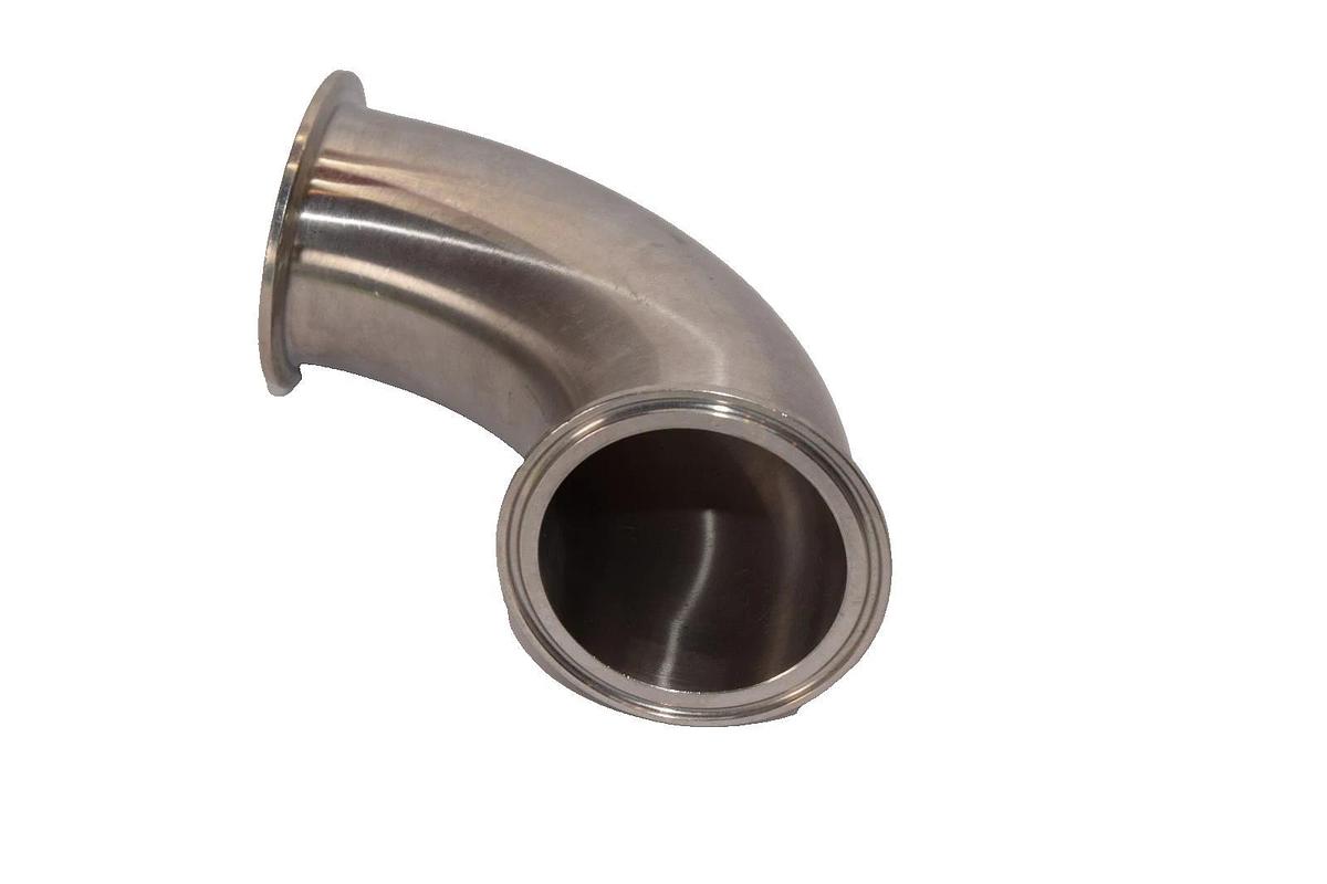 3" Sanitary 90° Sanitary Clamp 304 Stainless Steel Fitting (New)