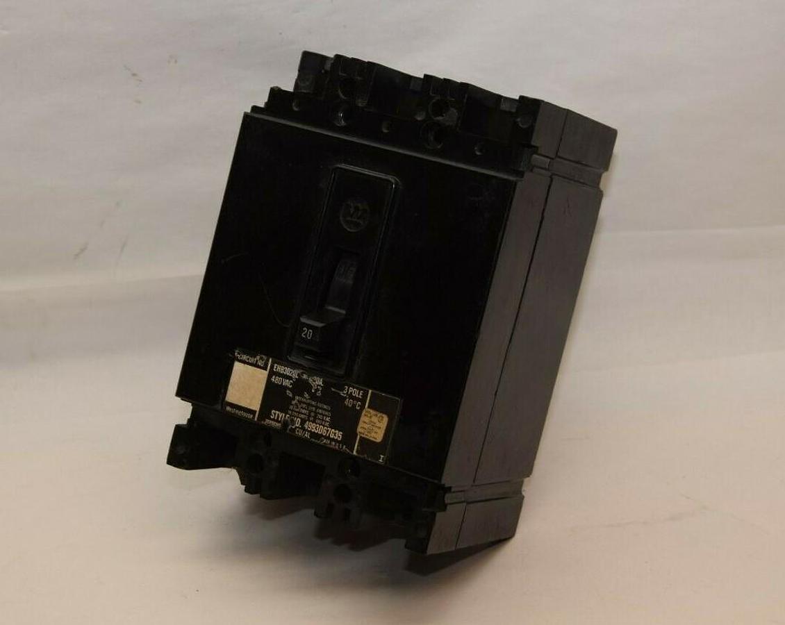 Used WESTINGHOUSE EHB3020L 20A 20 Amp A 3P 480Vac Circuit Breaker