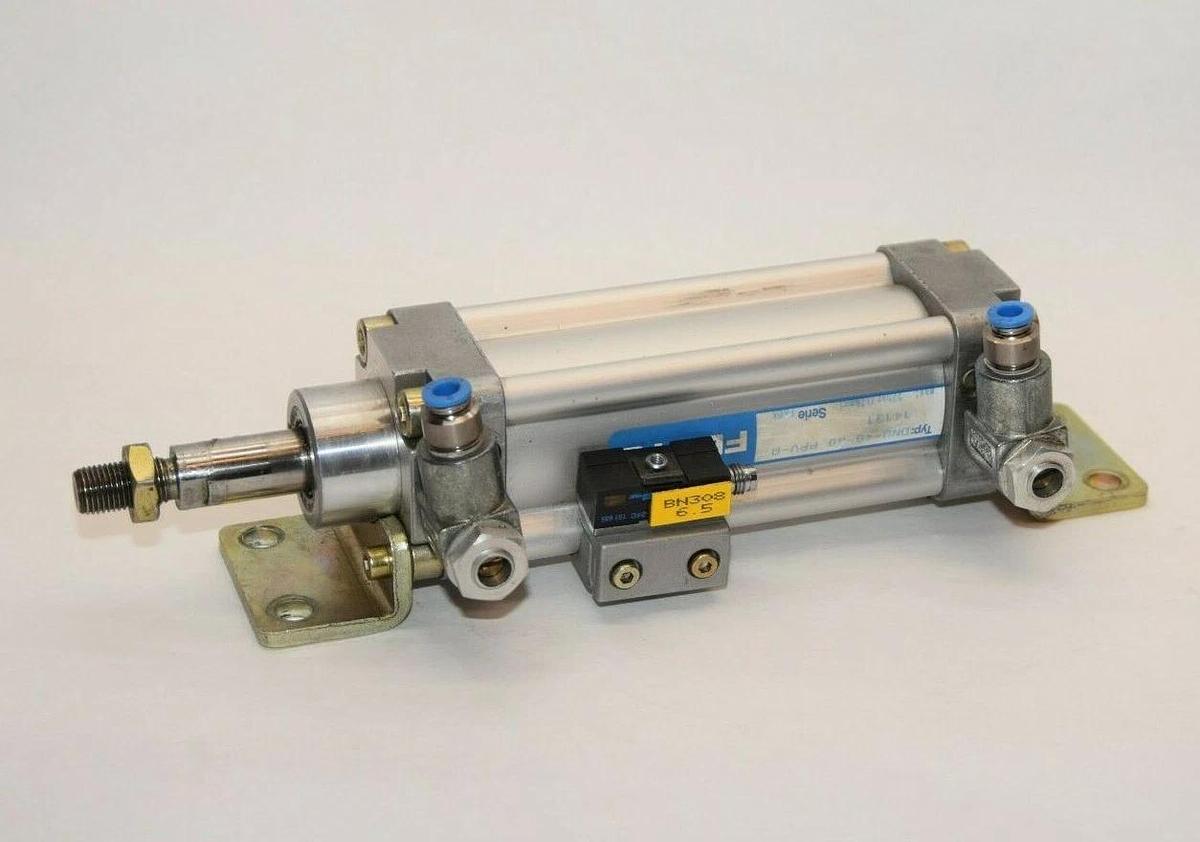 Used FESTO DNU-40-60 PPV-A 12Bar 174psi 40mm Bore 60mm Stroke Air Cylinder