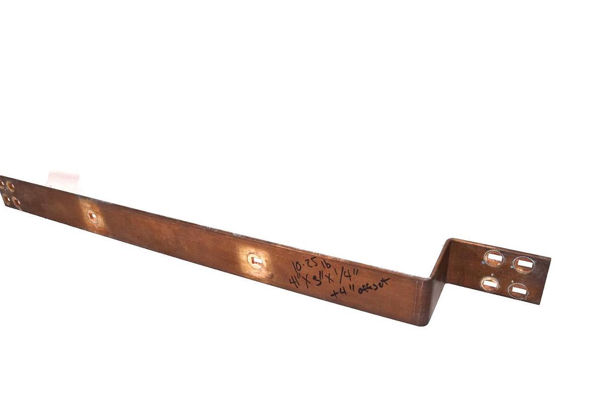 Used 41" x 3" x 1/4" (+4" offset Step) Copper Flat BusBar bus bar buss bar Stock