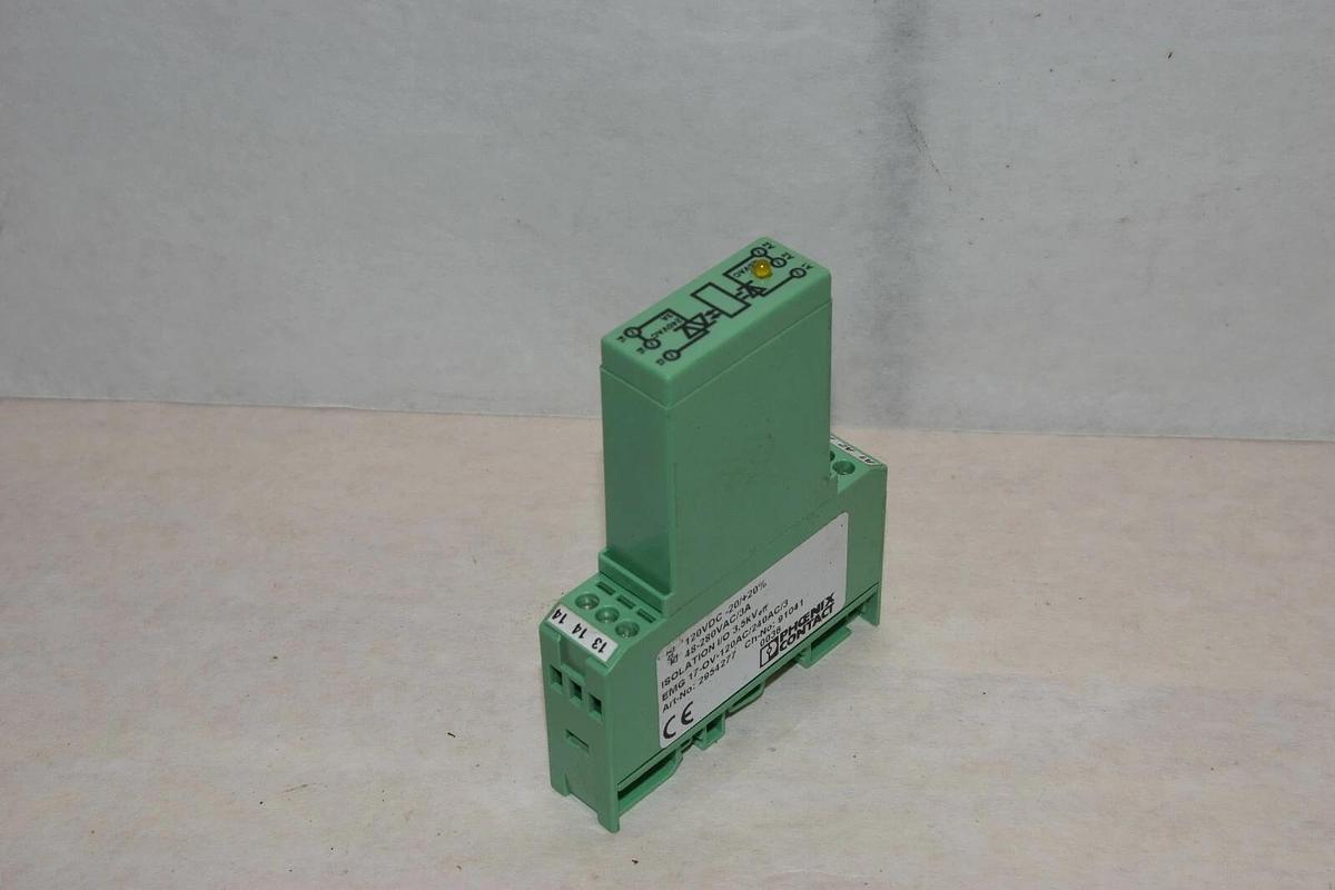 Used PHOENIX CONTACT EMG 17-OV-120AC/240AC/3 120VDC 48-280VAC ISOLATION I/O