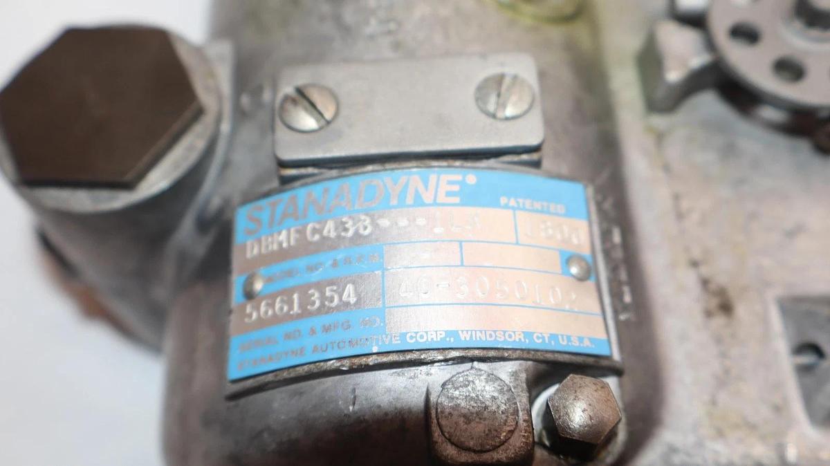 Used Standadyne Injector Fuel Pump DBMFC433-1LK RPM1800 40-3050102
