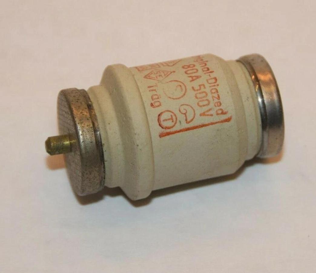 (NEW - Lot of 6) ORIGINAL DIAZED 80A 80Amp 500V Trag Fuse