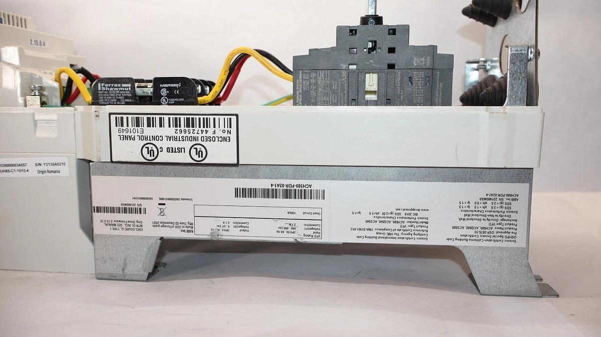 Used ABB VFD DRIVE ACH580-01-02A1-4+0J400+P922 400/480v 3ph ACH580-PDR-02A1-4