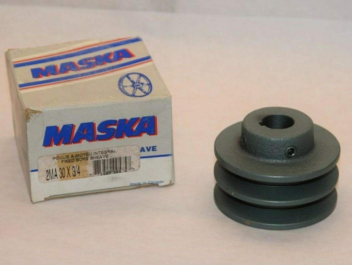 (NEW) MASKA 2MA30X3/4 2MA 30x3/4 3/4" Bore 2 Groove Pulley