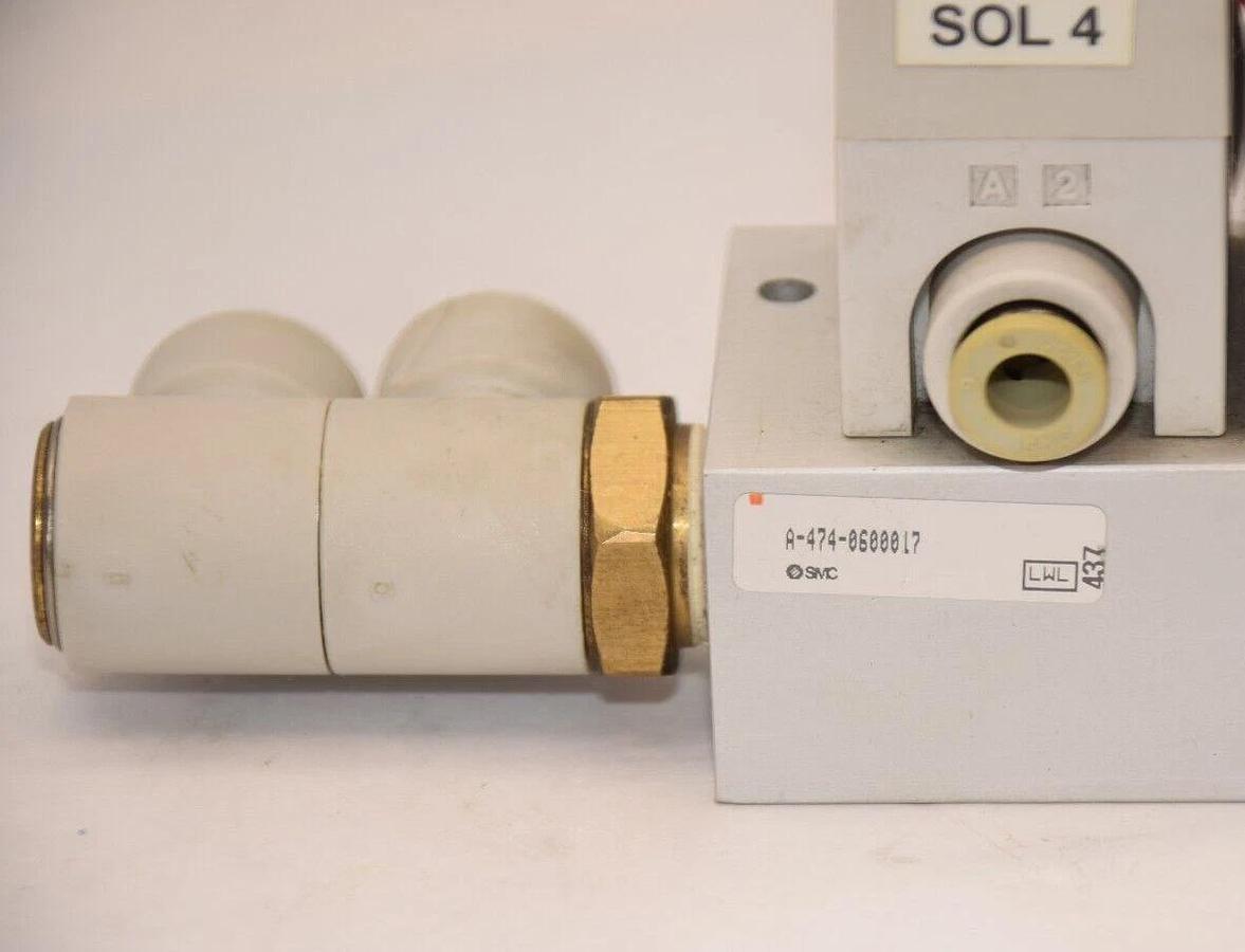 Used SMC Solenoid Valve Manifold A-474-060017 VQ21M1-5G-C6 VQ21M1-5G-C6-X70 Valves