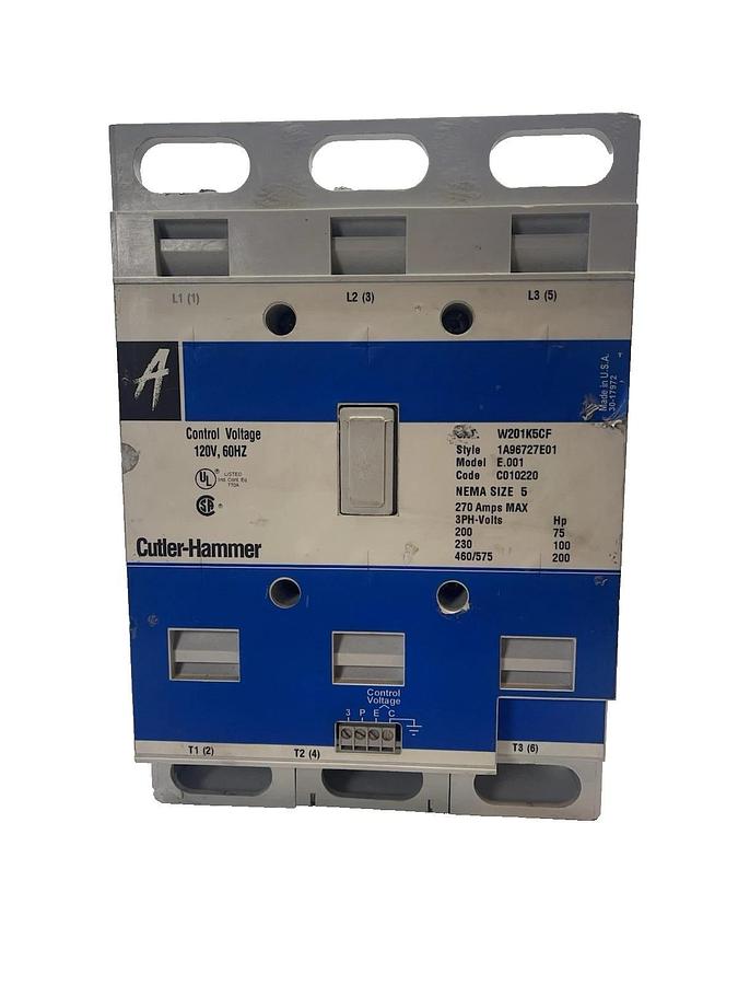 Cutler-Hammer Westinghouse W201K5CF Size 5 Motor Starter 1A96727E01  NEW Takeout