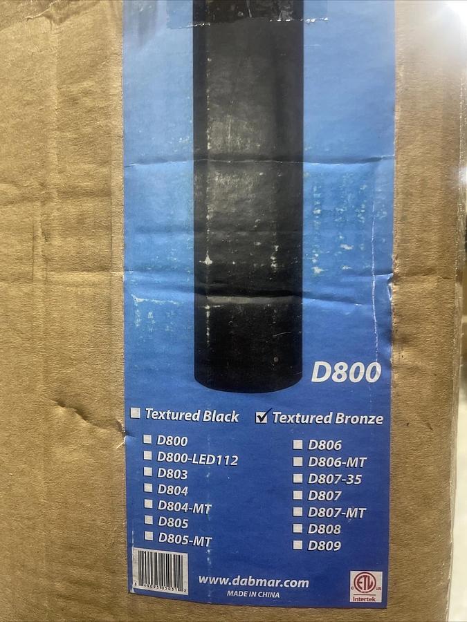 Used Dabmar Lighting D800-BZ D800BZ Powder Coated Cast Aluminum Bollard Bronze (NEW)