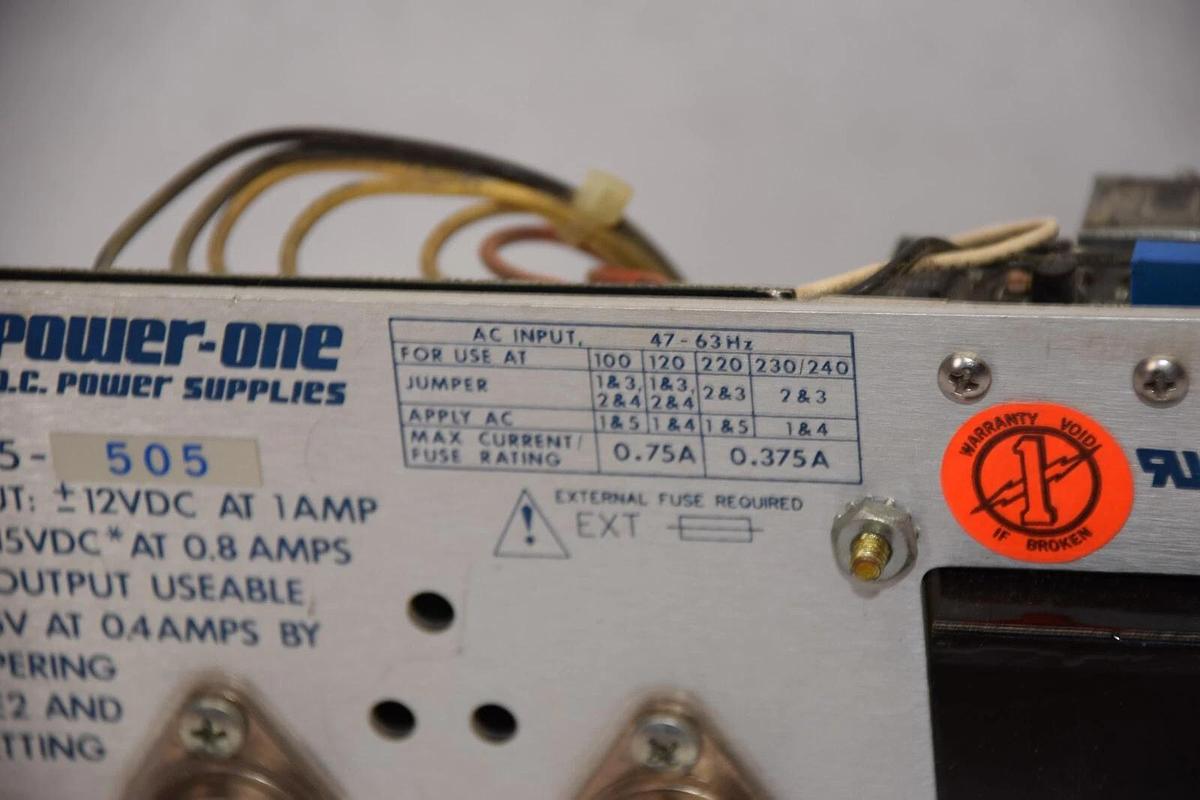 Used POWER-ONE HAA15-505 +/-12Vdc 1 Amp Power Supply