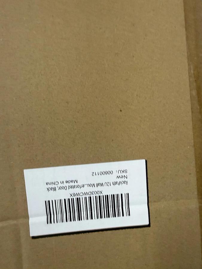 RackPath 12U Wall Mount Rack Enclosure, Cooling Fan Brand New