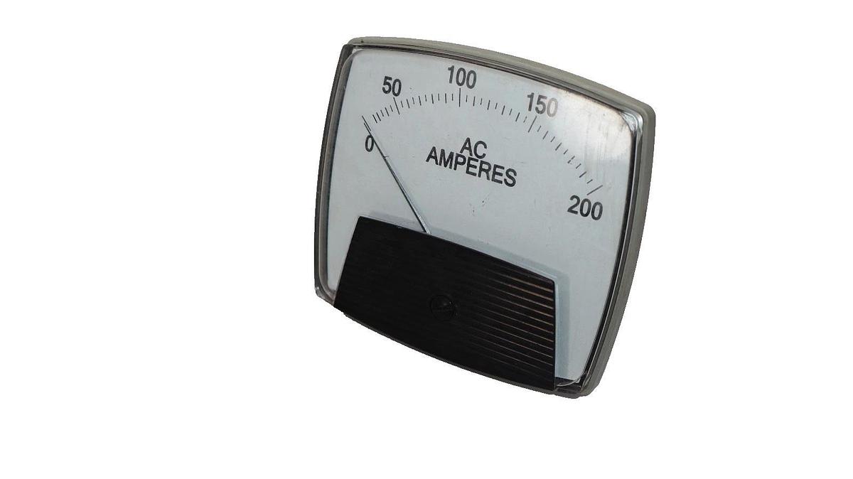 Used Yokogawa Panel Meter 0-200Ac Amperes 250440LSRL , 250-440-LSRL , Vintage