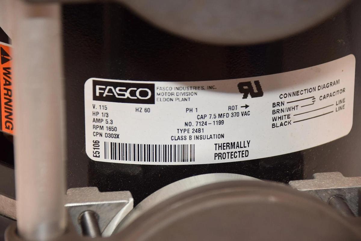 Used Gast 71R645-V114-D303X Piston Pump Fasco Motor 7124-1199 115v 1/3hp Pond Aerator