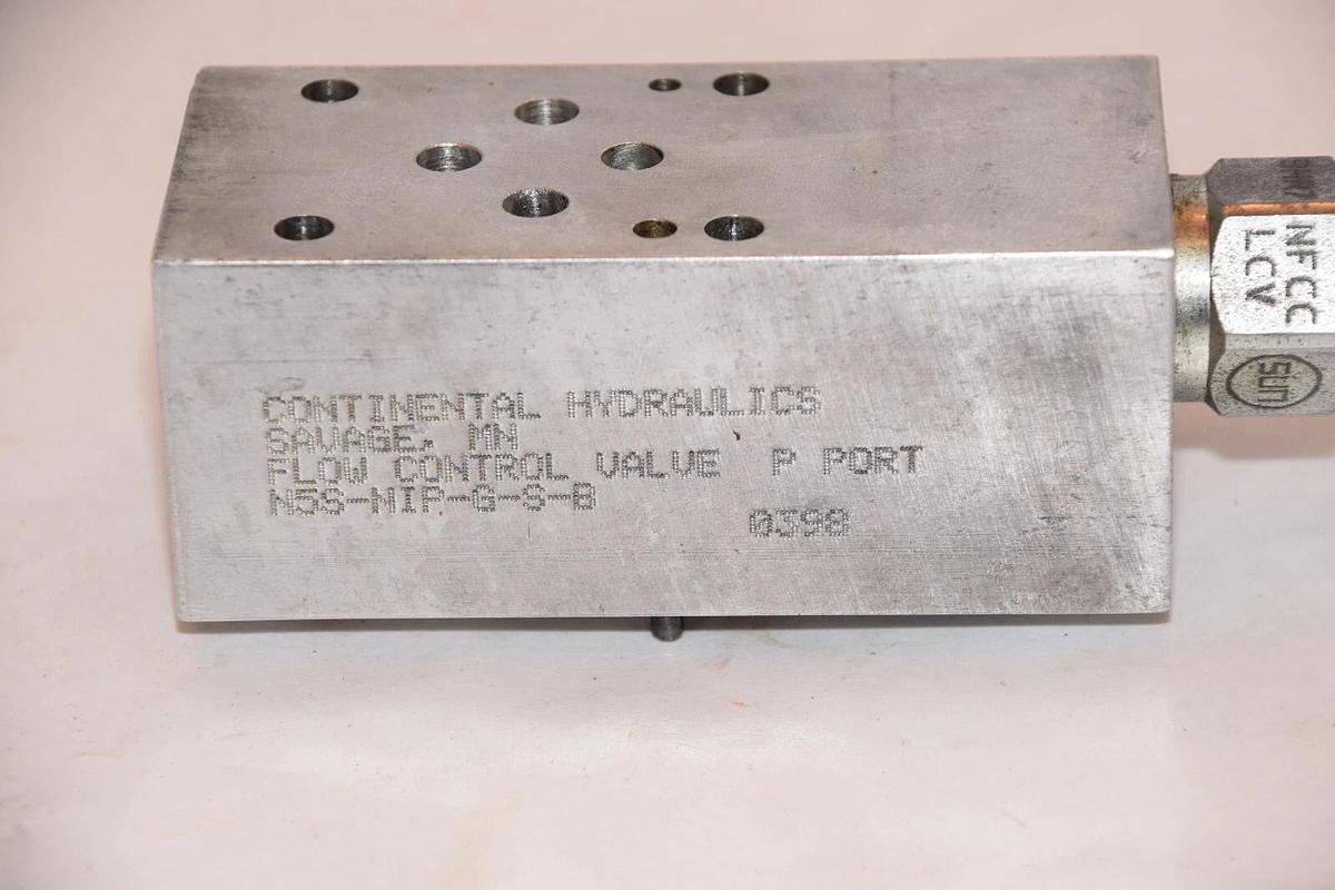 Used CONTINENTAL HYDRAULICS N5S-NIP-G-S-B Flow Control Valve