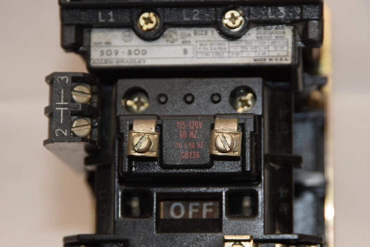 Used ALLEN BRADLEY 5O9-BOD 509-B0D Size Sz 1 115/12v Contactor Coil w/ 42185-800-01