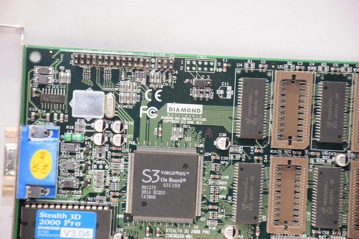 Used DIAMOND STEALTH 3D 2000 Pro 22030229-001 , 23030229-201 2MB Video Board Card