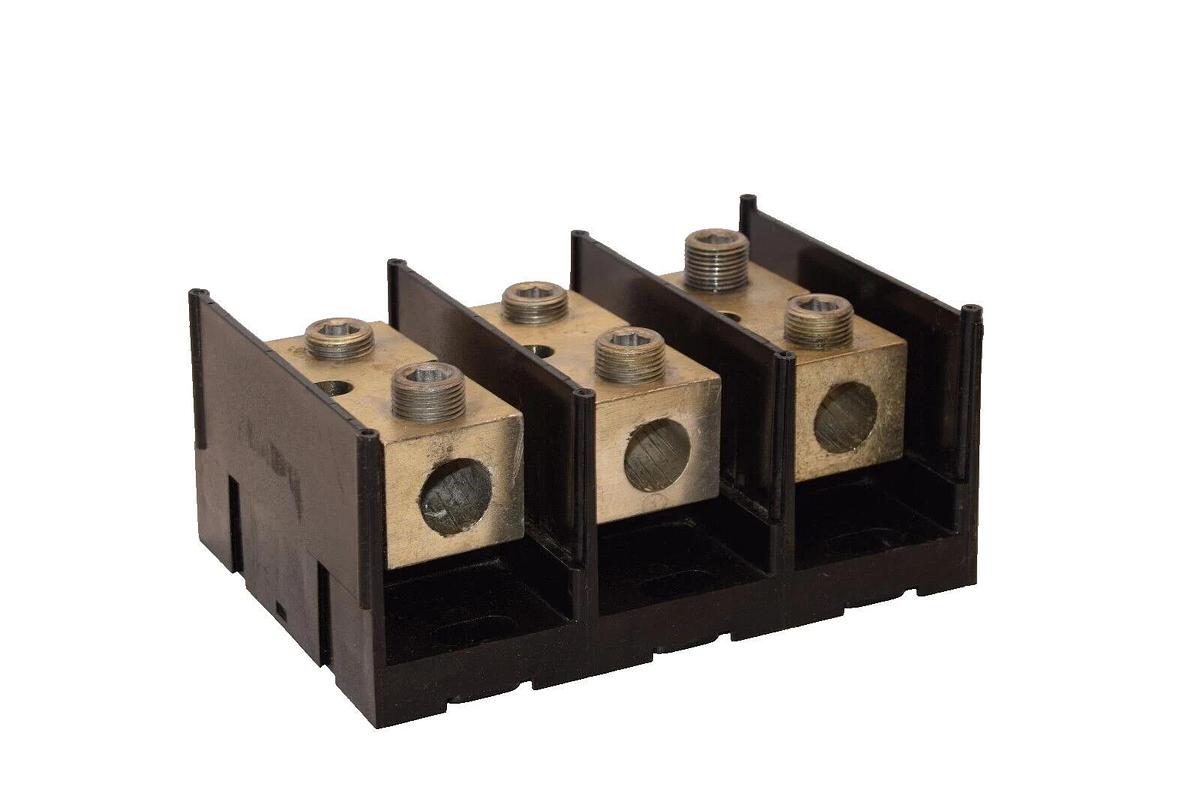 (NEW) FERRAZ SHAWMUT 69053 3Pole 600V CU9AL Distribution Block